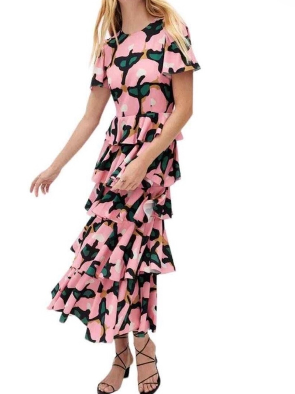 RHODE Serena Ruffle Maxi Dress In Rose
Bloom pink tiered glam chic